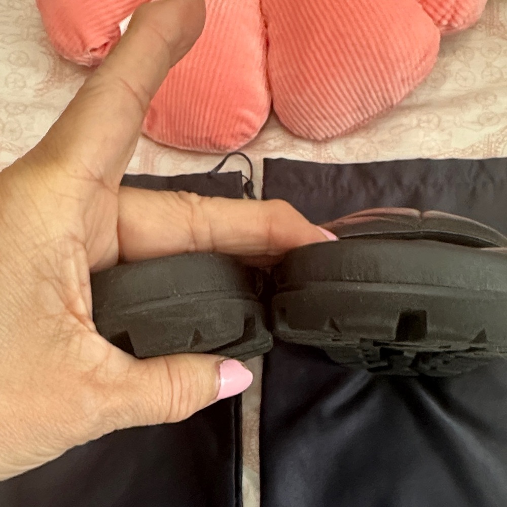 Prada Black Quilted Leather Sandals - Picture 7 of 12